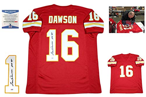 Len Dawson Autographed SIGNED Jersey – Beckett Authentic – Red