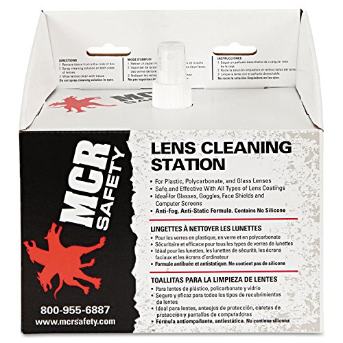 MCR Safety Disposable Lens Cleaning Station, 300 Tissues, 8Oz Solution
