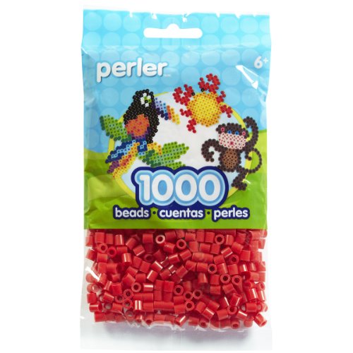 Perler Beads Fuse Beads for Crafts, 1000pcs, Red