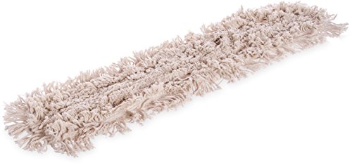 Carlisle FoodService Products 364753600 Flo-Pac Cotton Tie Back Dust Mop, 36″ Length x 5″ Width, Natural (Pack of 12)