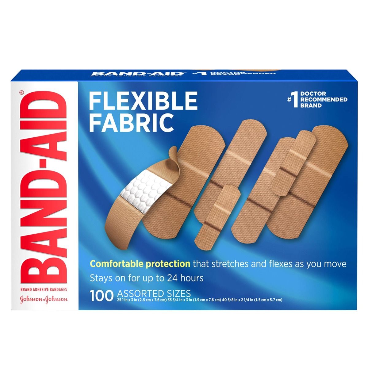 Band-Aid Brand Flexible Fabric Adhesive Bandages for Wound Care & First Aid, Assorted Sizes, 100 ct | The Storepaperoomates Retail Market - Fast Affordable Shopping