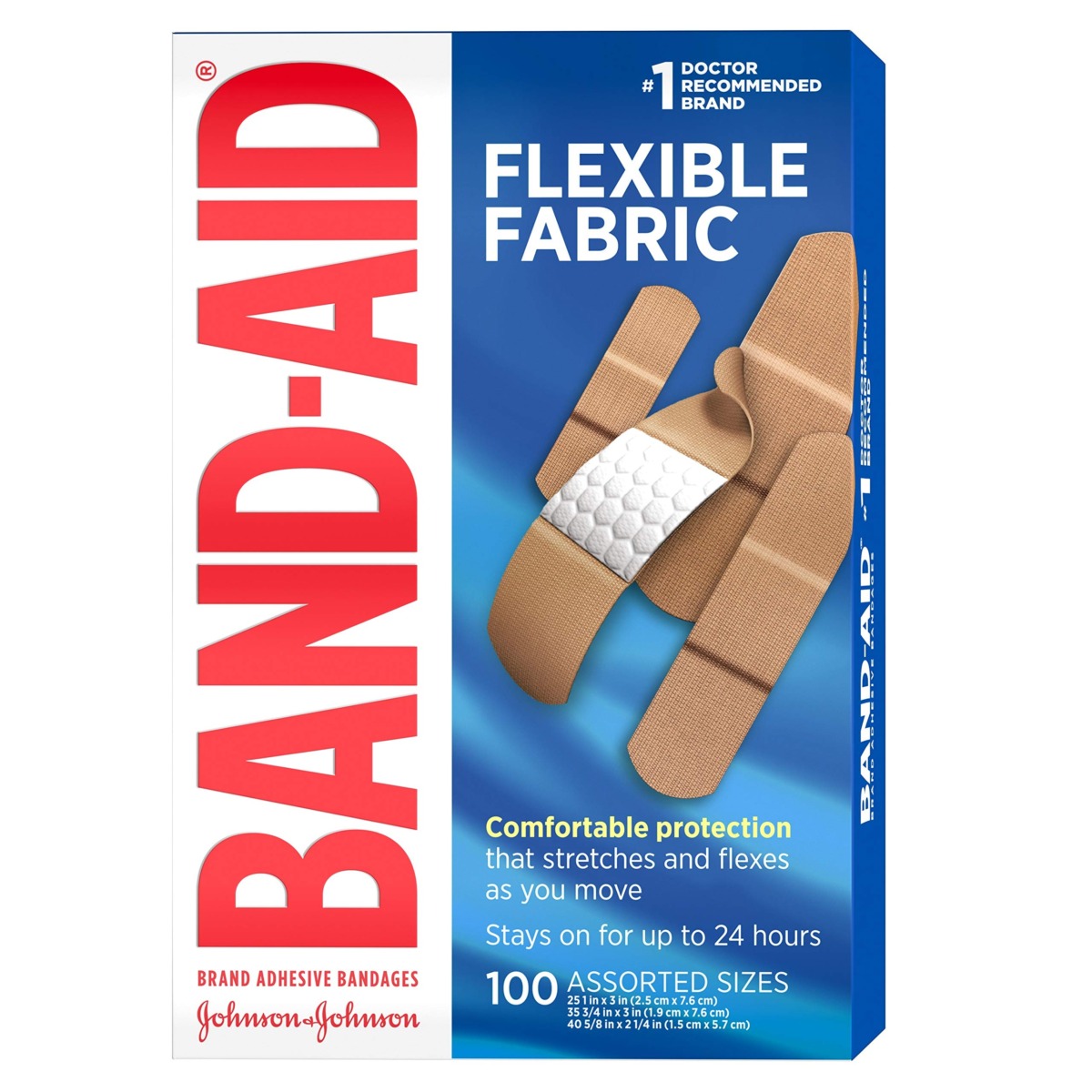 Band-Aid Brand Flexible Fabric Adhesive Bandages for Wound Care & First Aid, Assorted Sizes, 100 ct | The Storepaperoomates Retail Market - Fast Affordable Shopping