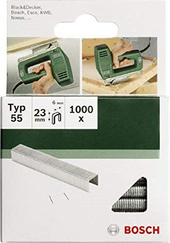 Bosch 2609255828 19mm Type 55 Narrow Crown Staples (Pack of 1000)