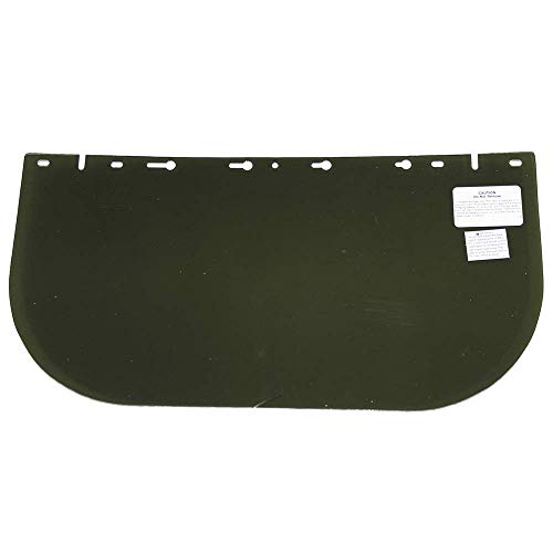 Sellstrom Face Shield Replacement Window for 390 Series Safety Face Shields, 8″x16″x 0.04″, Uncoated Acetate, Dark Green Tint, S35120