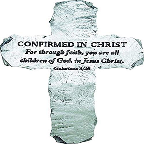 Cathedral Art (Abbey & CA Gift Confirmation Engraved Slate Wall Cross, 5-3/4-Inch, Silver