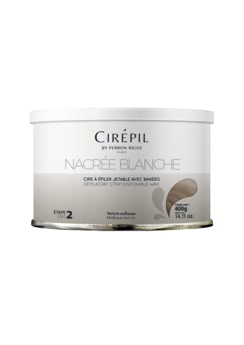 Cirepil – Nacrée Blanche – 400g / 14.11 oz Wax Tin – Unscented – Onctuous Texture – Perfect for Large Areas – Very Efficient, Ultra-Thin Application, All Hair Types – Strips Needed