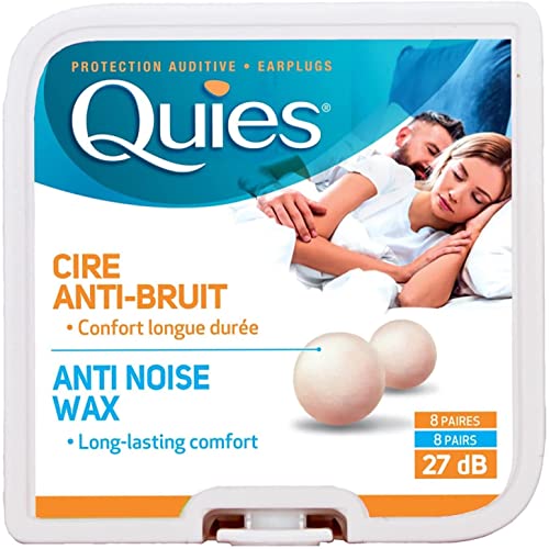 Caswell-Massey Boules Quies Ear Plugs – Natural Beeswax and Cotton Plugs for Swimming, Sleeping – Disposable, Reusable – 8 Pairs