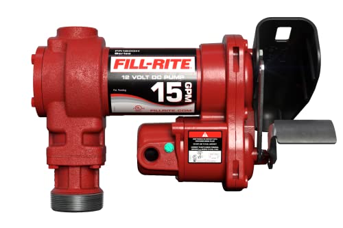 Fill-Rite FR1204H 12 V 15 GPM Fuel Transfer Pump (Pump Only Model) | Gasoline, Diesel, Kerosene, Ethanol Blends, Methanol Blends, & Biodiesel