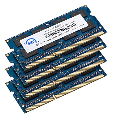 OWC 16.0GB (4 x 4GB) 1333MHz 204-Pin DDR3 SO-DIMM PC3-10600 CL9 Memory Compatible with iMac (OWC1333DDR3S16S)