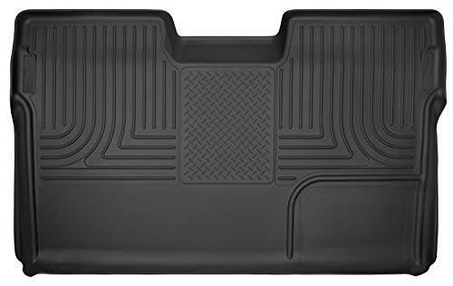 Husky Liners | Weatherbeater | Fits 2009 – 2014 Ford F-150 SuperCrew Cab w/Manual Transfer Case Shifter | Second Row Liner, Black | 19331