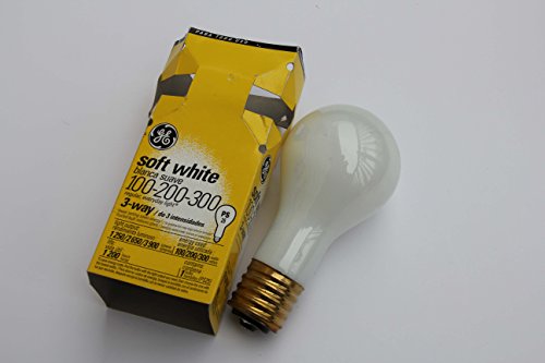 GE 3 Way, Soft White Light Bulb, 300 Watt, 1-250/2650 Lumens, Ps25, Mogul Base, 6-11/16 In. Sleeved