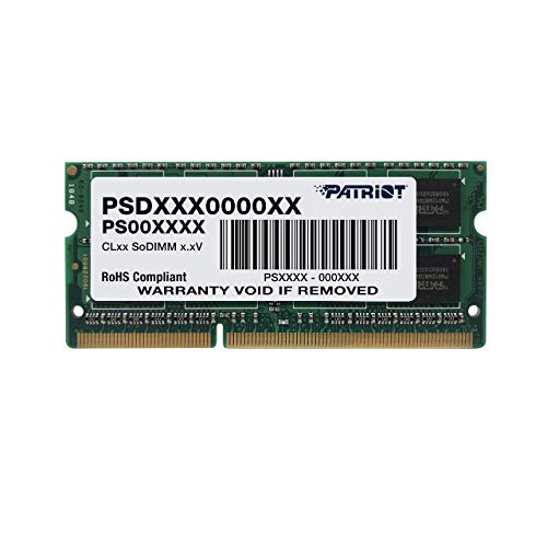 Patriot 1.35V 4GB DDR3 1600MHz PC3-12800 CL11 SODIMM Memory PSD34G1600L2S