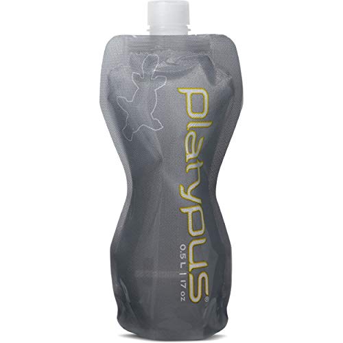Platypus SoftBottle Flexible Water Bottle with Closure Cap, Gray, 0.5-Liter