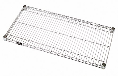 Aviditi Chrome Metal Wire Shelf, 60 x 24 Inches, (650 LBS Loading Capacity) for Wire Shelving Rack Units (2 Shelves)