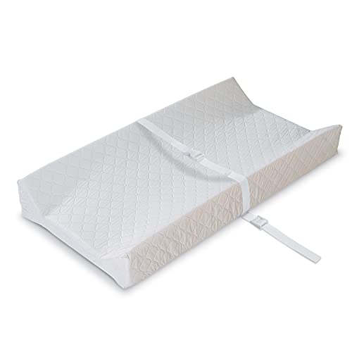 Summer Contoured Changing Pad, 16 x 32 – Comfortable & Secure, With Security Strap And Two High Curved Sides, Easy To Clean