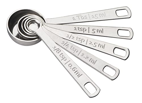 Le Creuset Stainless Steel Measuring Spoons, Set of 5