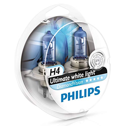 Philips Diamond Vision H4 Upgrade Car Headlight Bulbs 5000K 12342DVS2 (Pair)