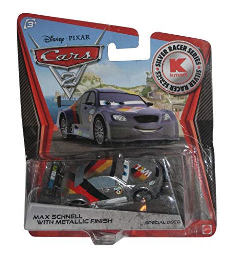 Disney PIXAR Cars 2 Max Schnell With Metallic Finish Silver Racer Series