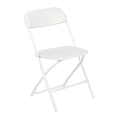 Flash Furniture Hercules™ Series Plastic Folding Chair – White – 10 Pack 650LB Weight Capacity Comfortable Event Chair-Lightweight Folding Chair