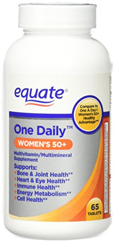 One Daily Women’s 50+ Multivitamin/Multimineral Supplement 65ct By Equate, Compare to One A Day Women’s 50+ Healthy Advantage