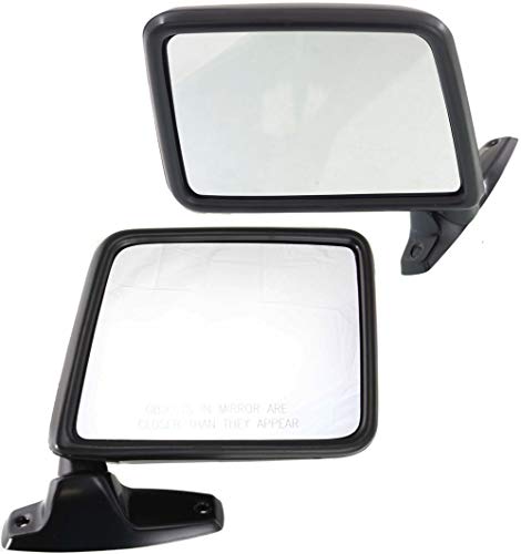 Kool Vue Mirror Set of 2 Compatible with 1985-1991 Ford F-150, 1991-1994 Explorer, 1983-1992 Ranger & 1985-1991 F-250 Driver and Passenger Side Manual Folding, Paintable, Manual Glass, Paddle Style