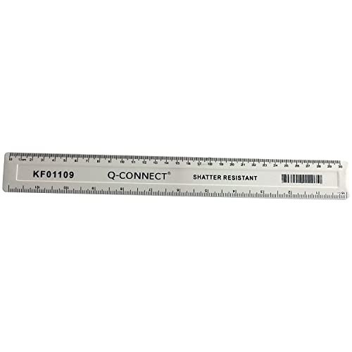 Q-Connect 300mm Ruler Shatterproof – White (Pack of 10)