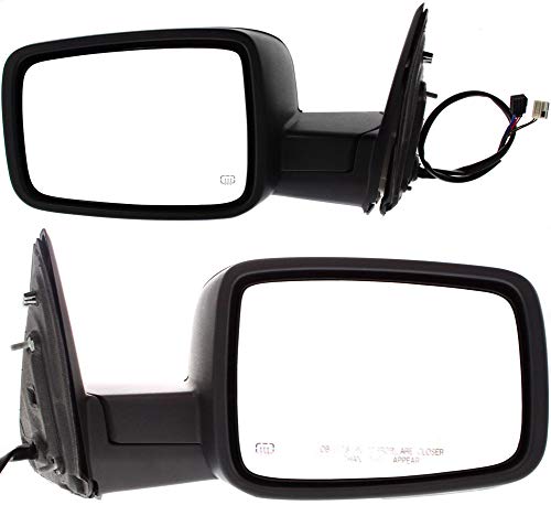 Kool Vue Set of 2 Mirror Compatible with 2011-2012 Ram 1500, 2011-2012 Ram 2500, Fits 2009-2010 Dodge Ram 1500 & 2010 Dodge Ram 2500 Driver and Passenger Side CH1320304, CH1321304