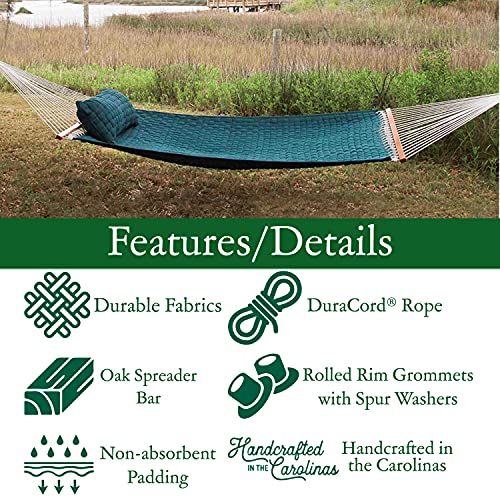 Original Pawleys Island Large Green Soft Weave Hammock with Free Extension Chains and Tree Hooks, Handcrafted in The USA, Accommodates 2 People, 450 LB Weight Capacity, 13 ft. x 55 in. | The Storepaperoomates Retail Market - Fast Affordable Shopping