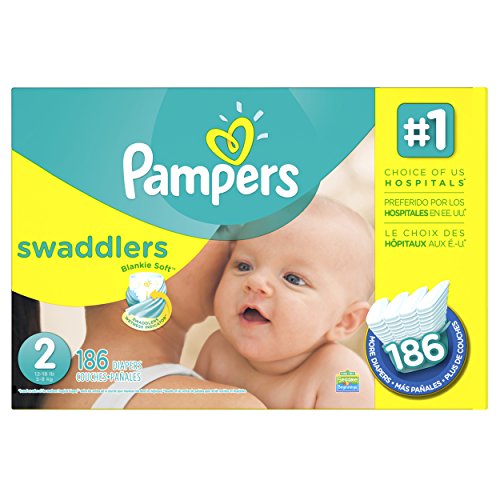 Pampers Swaddlers Diapers Size 2 186 Count (Packaging May Vary)