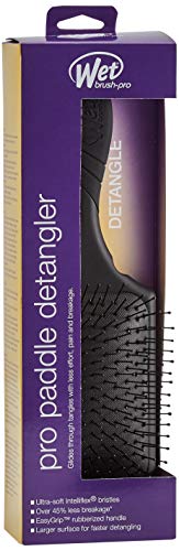 Wet Brush Paddle Detangler Hair Brush Black with Soft Bristles, Perfect Hair Brush for Men, Women and Kids, Detangler for All Hair Types – Blackout