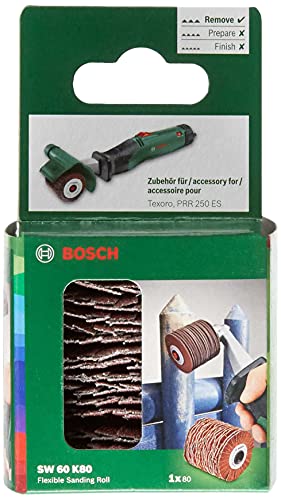 Bosch Home and Garden 1600A00152 Sanding Flexible Roll SW60 K80 for Bosch PRR 250 Removing Roller, Multicolour