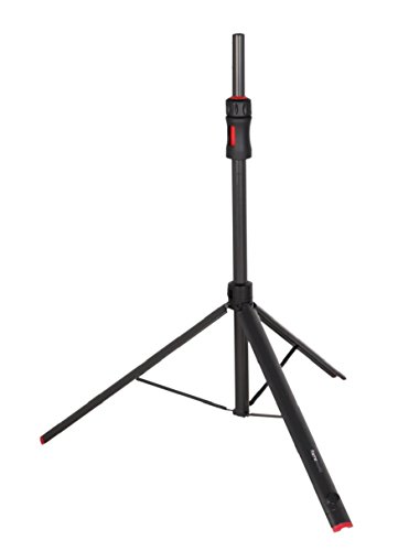 Gator Frameworks ID Series Speaker Stand with Lift Assist and Adapter to Fit 35mm and 38mm Speaker Mounts; 48″/75″ Min/Max Height (GFW-ID-SPKR)