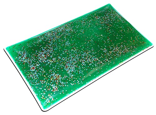 Skil-Care Weighted Rectangular Gel Lap Pad, 5 Pound Sensory Stimulation for Calming and Soothing Adults and Children, Green, 914506, 5 lbs, 10″ x 18″
