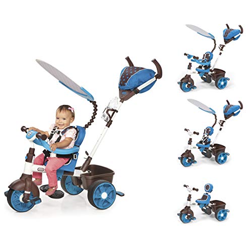 Little Tikes 4-in-1 Trike Ride On, Blue/White, Sports Edition
