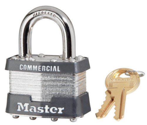 6 Pack Master Lock 1KA-2006 1-3/4″ Wide Keyed Alike Commercial Grade Laminated Padlock with 15/16″ Shackle Height – Keyed to 2006 Key Code