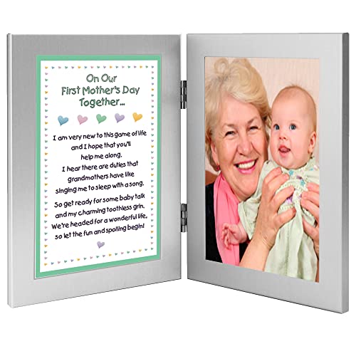 Poetry Gifts New Grandma First Mother’s Day Grandmother Gift, Add 4×6 Inch Photo