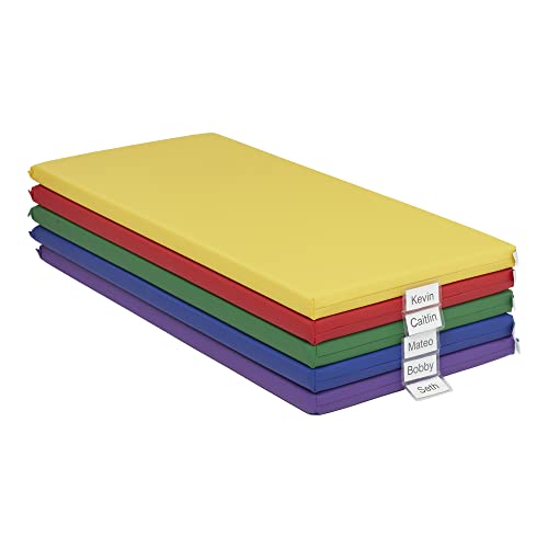 ECR4Kids SoftZone Rainbow Rest Mat, 2in, Classroom Furniture, Assorted, 5-Piece