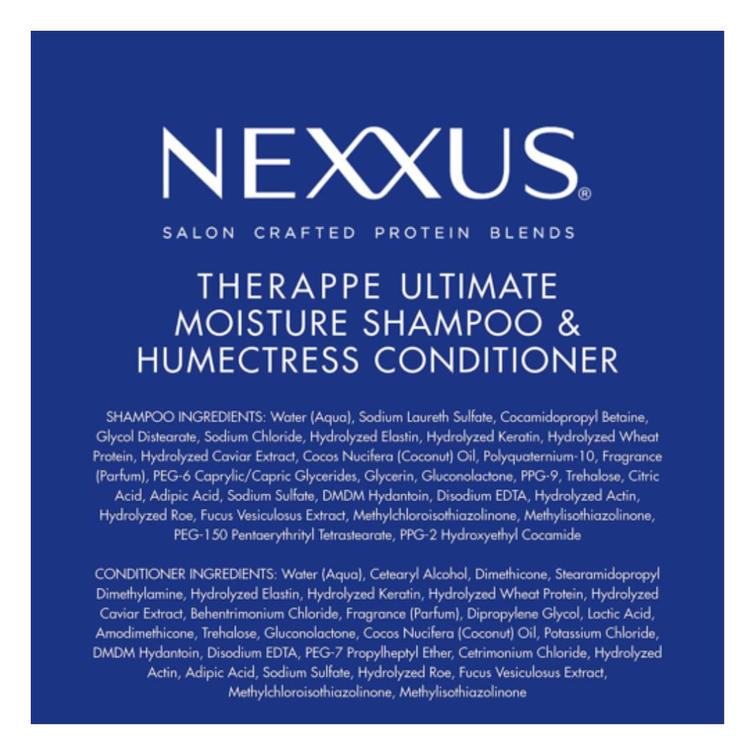 Nexxus Shampoo and Conditioner for Dry Hair Therappe Humectress Silicone-Free, Moisturizing Caviar Complex and Elastin Protein 33.8 oz 2 Count | The Storepaperoomates Retail Market - Fast Affordable Shopping