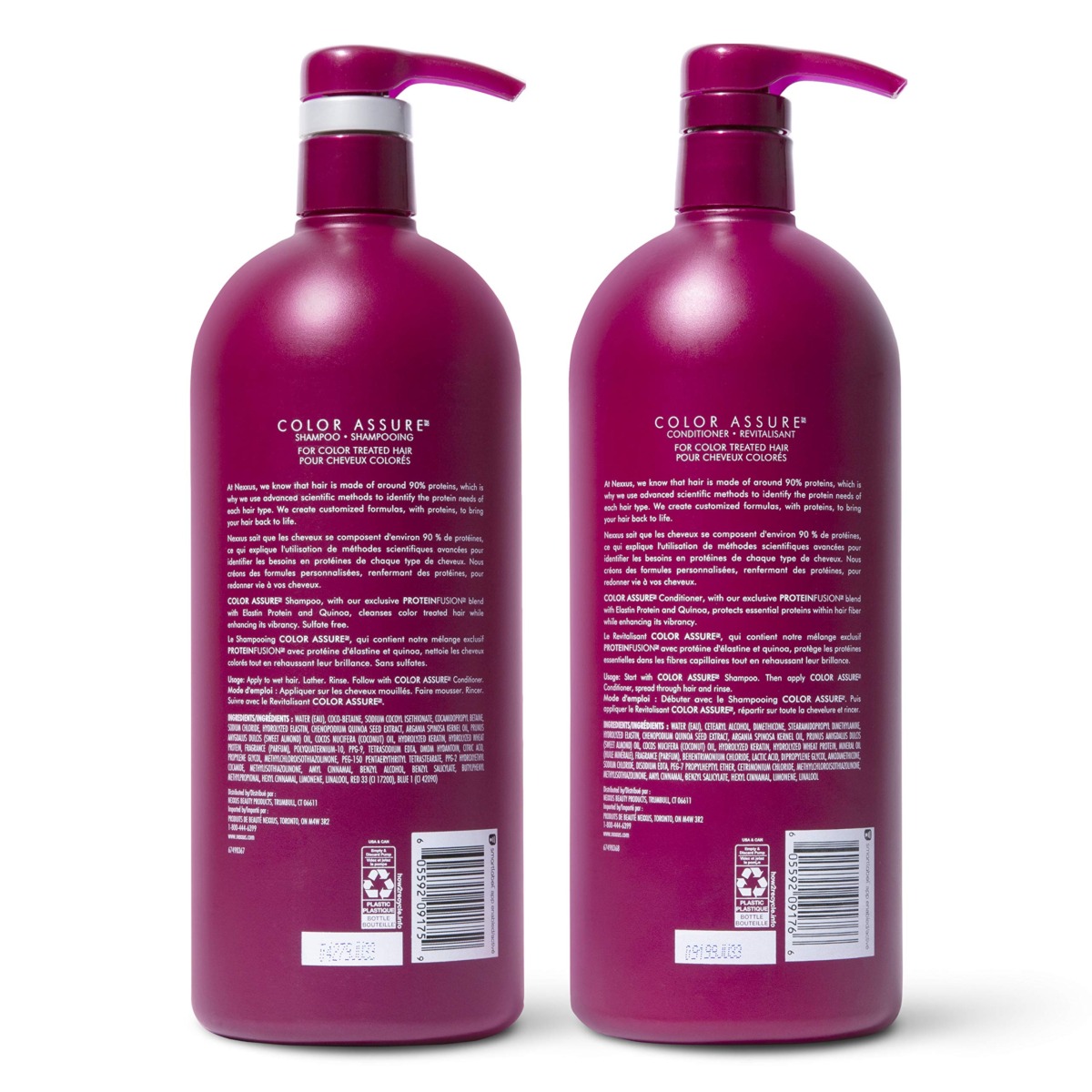 Nexxus Color Assure Shampoo and Conditioner for Color Treated Hair Color Assure Enhance Color Vibrancy for Up to 40 Washes, 33.8 Fl Oz (Pack of 2) | The Storepaperoomates Retail Market - Fast Affordable Shopping