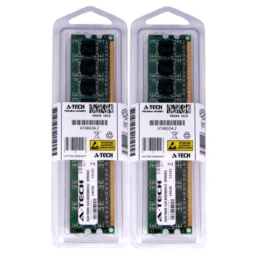 A-Tech 2GB Kit (2X 1GB) DDR2 533MHz PC2-4200 240-pin DIMM Desktop Computer Memory RAM Modules