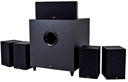 Monoprice 10565 Premium 5.1 Channel Home Theater System with Subwoofer Black