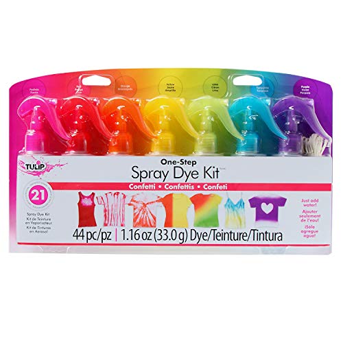 Tulip One-Step Tie-Dye Kit One-Step Spray Kit Fabric Dye, Confetti