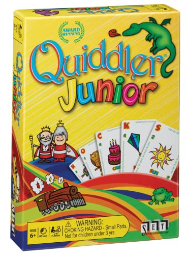 Quiddler Junior — For the FUN of Words! — Family Fun Word Game — For Ages 6+ — 2-6 Players