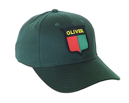 J&D Productions Vintage Oliver Split Shield Logo Green Hat with Solid Back
