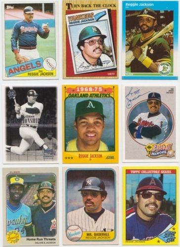 Reggie Jackson / 50 Different Baseball Cards Featuring Reggie Jackson! No Duplicates