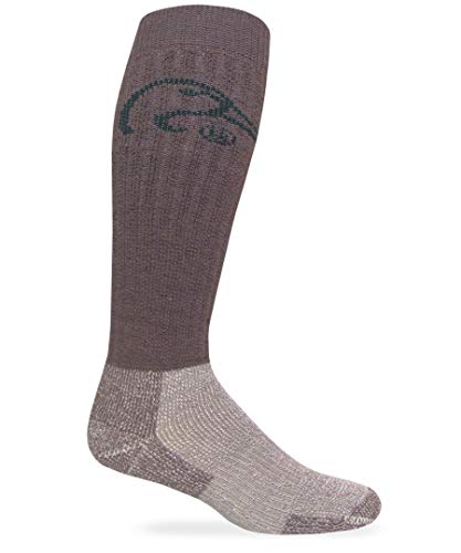 Ducks Unlimited Men’s Tall Heavy Boot Socks (1-Pair), Natural Mocha, Large