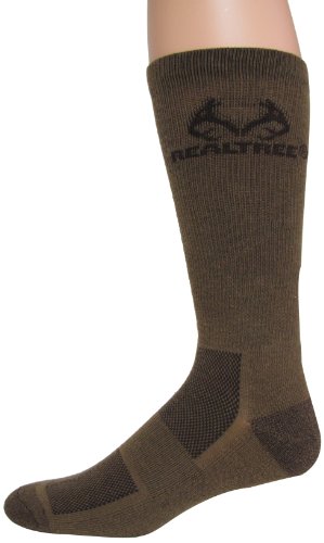 Realtree Outfitters Men’s Ultra-Dri Boot Socks (1-Pair), Brown, Large