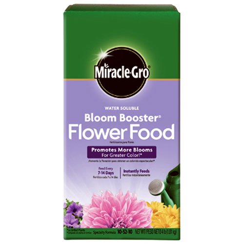 Miracle-Gro 146002 Water Soluble Bloom Booster Flower Food, 4 lb