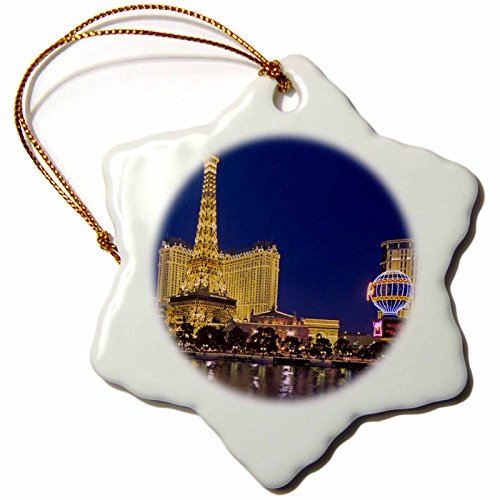 3dRose Nevada, Las Vegas, Bellagio Hotel Casino-US29 BJA0012-Jaynes Gallery Snowflake Ornament