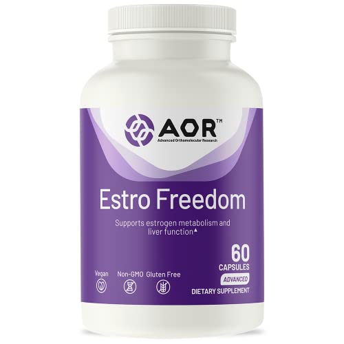 AOR, Estro Freedom, Vegan, Natural Supplement to support healthy estrogen balance and healthy, regular menstruation, 60 Capsules (30 Servings)